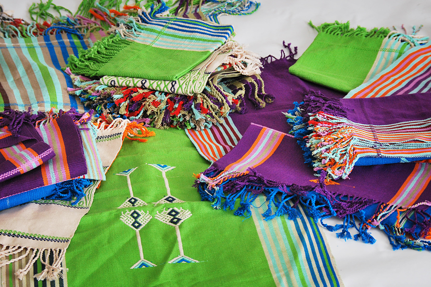 Prototypes of all objects made with the floor and waist loom techniques
