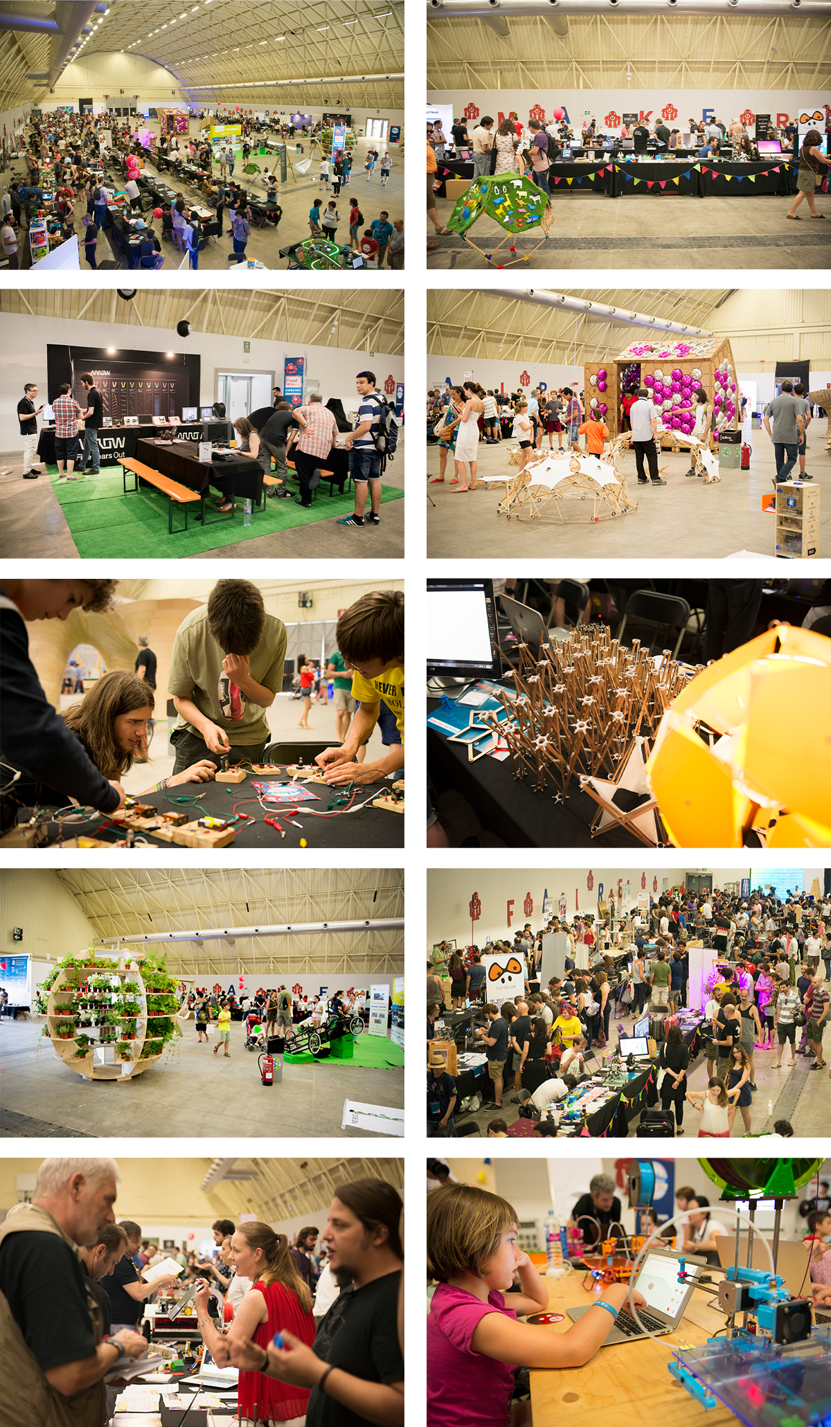 Image composition of the 2017 edition of the event, showing different views of the event.