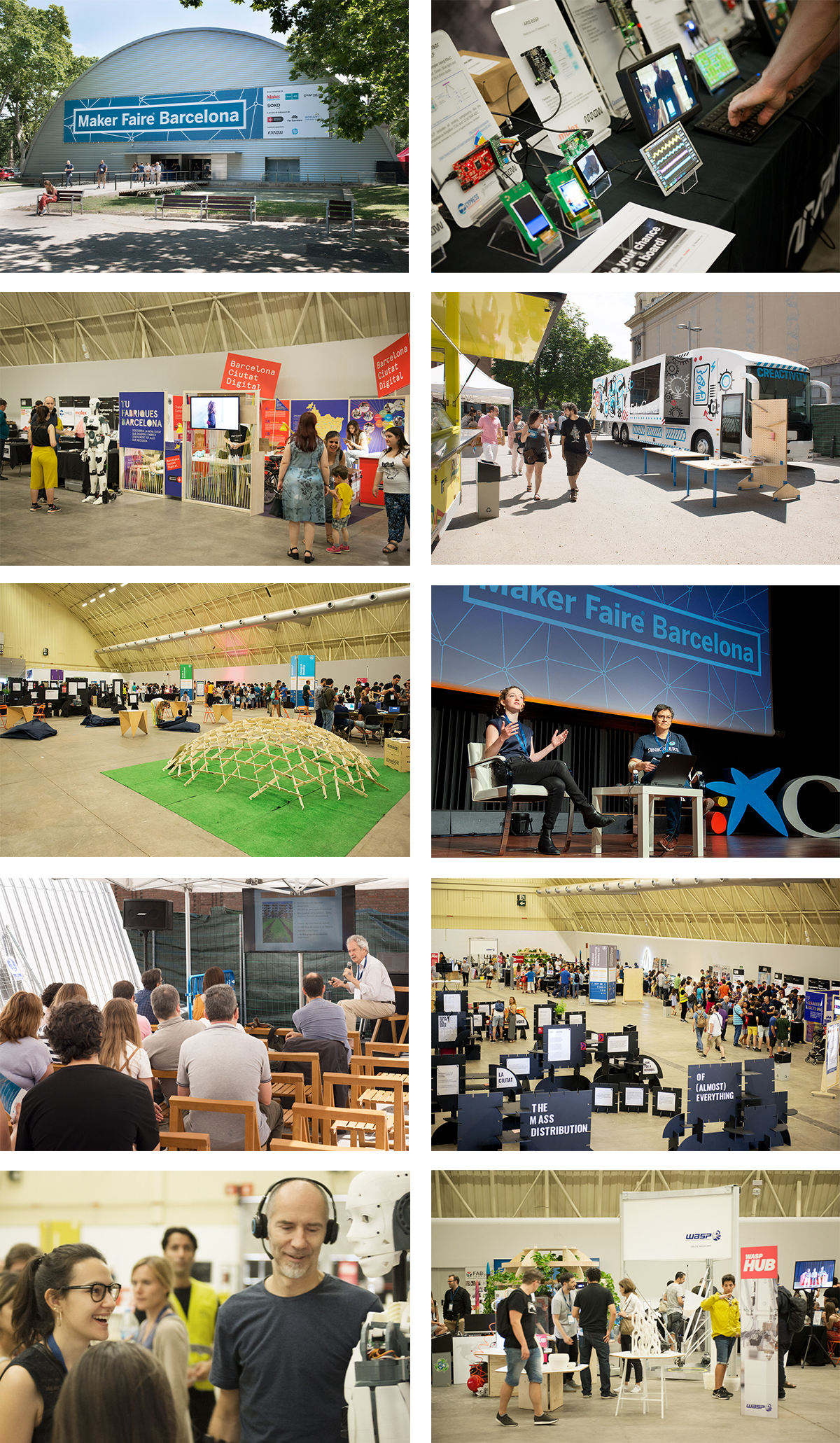 Image composition of the 2018 edition of the event, showing different views of the event.