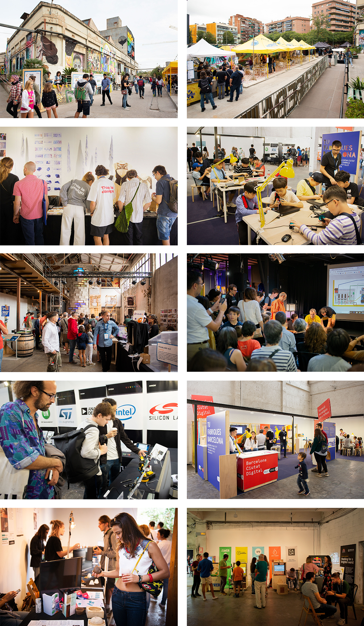 Image composition of the 2019 edition of the event, showing different views of the event.