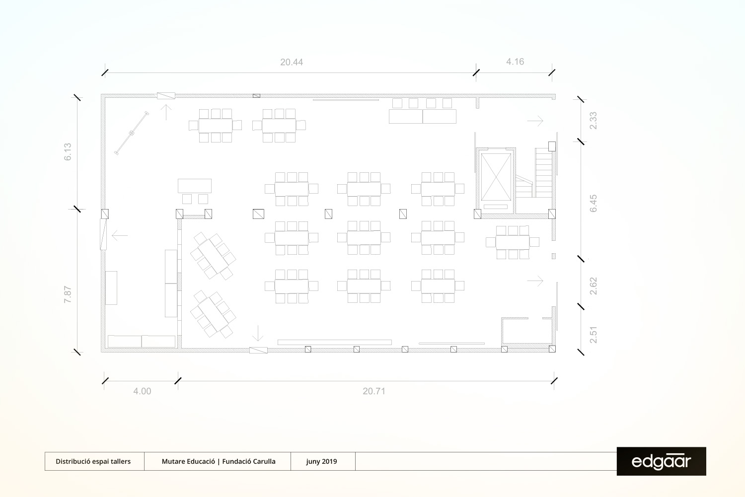 Layout for workshops area